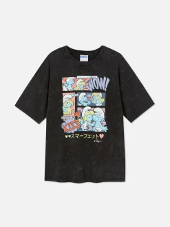 Oversized-T-Shirt Mit „Die Schlümpfe“ Comic-Print