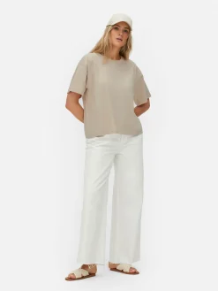 Oversized-T-Shirt Mit Geradem Schnitt