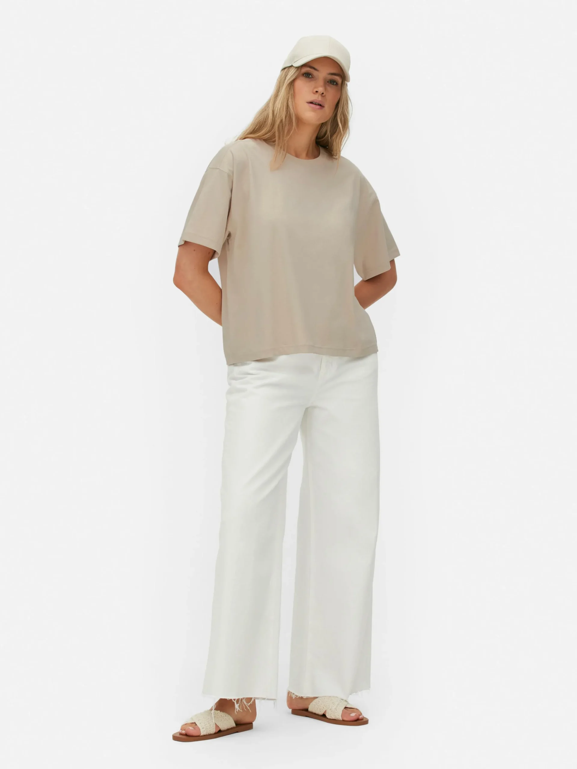 Oversized-T-Shirt Mit Geradem Schnitt