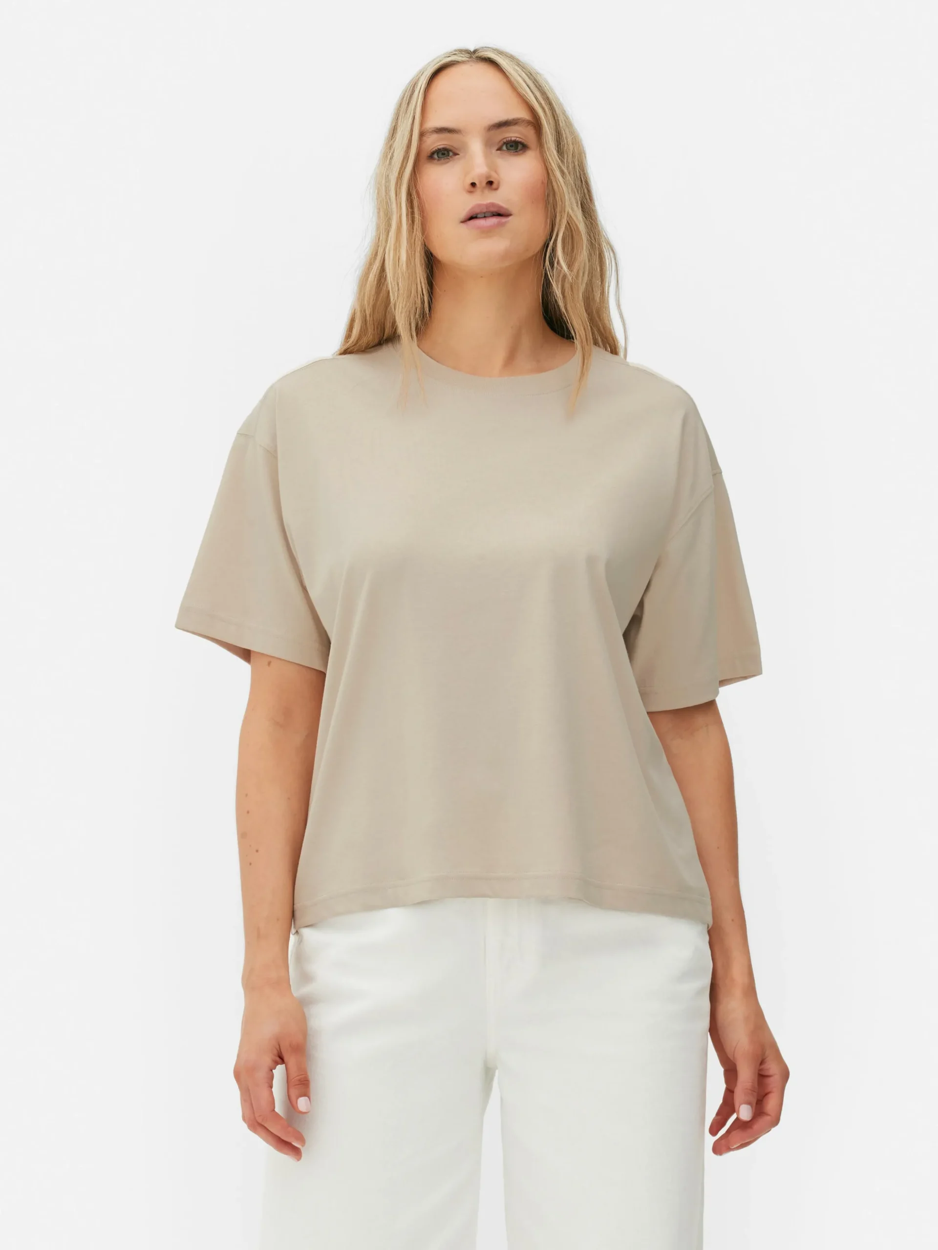 Oversized-T-Shirt Mit Geradem Schnitt