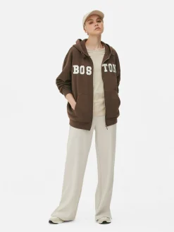 Oversize-Kapuzenpullover Mit Reißverschluss