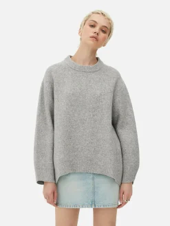 Oversize-Pullover Mit Rundhalsausschnitt