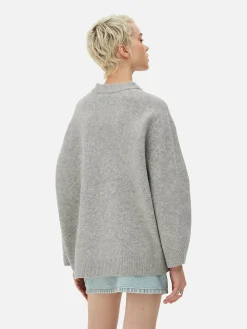 Oversize-Pullover Mit Rundhalsausschnitt