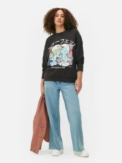 Oversize-Sweatshirt Mit „Die Schlümpfe“ Grafik