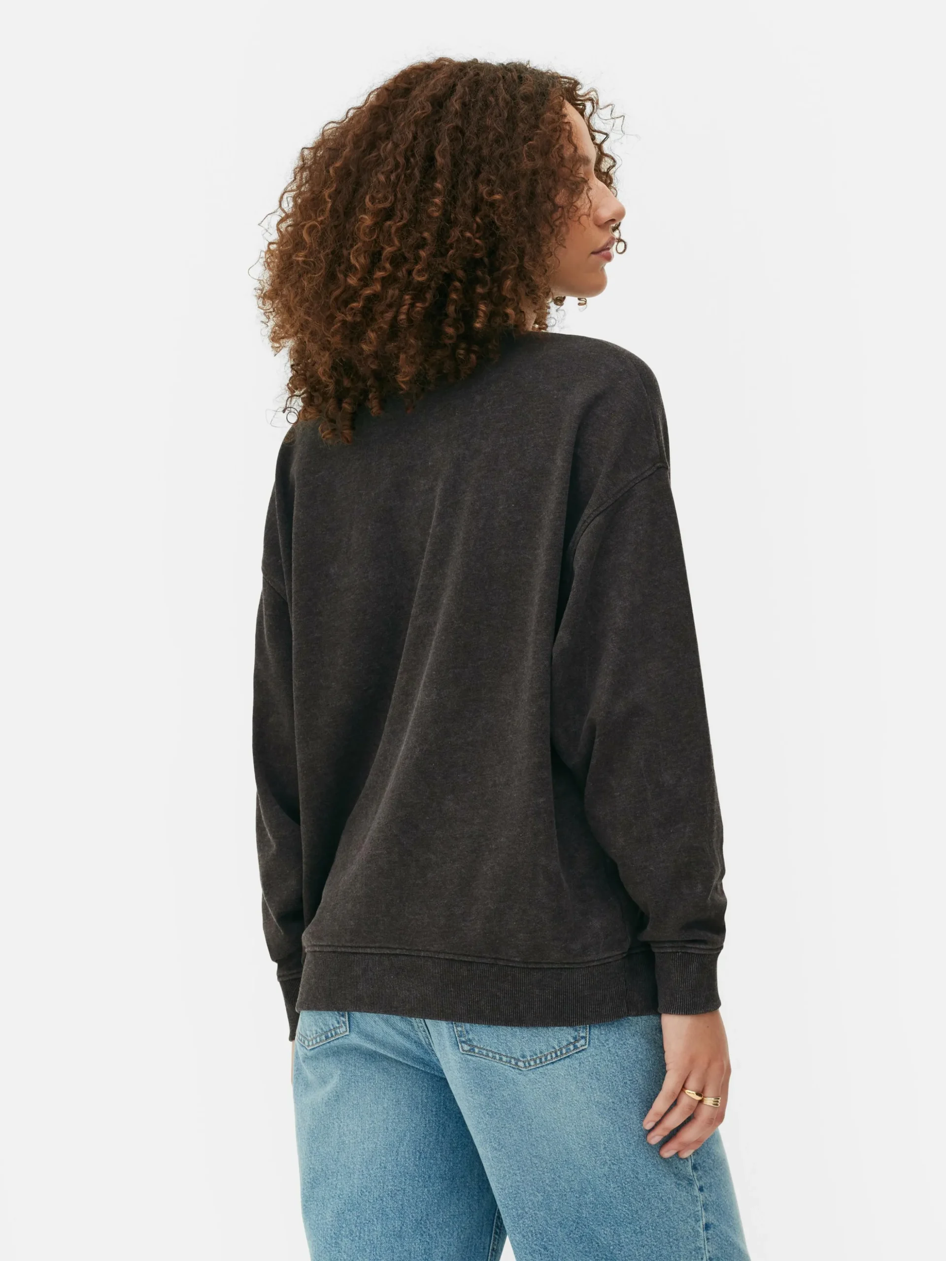 Oversize-Sweatshirt Mit „Die Schlümpfe“ Grafik