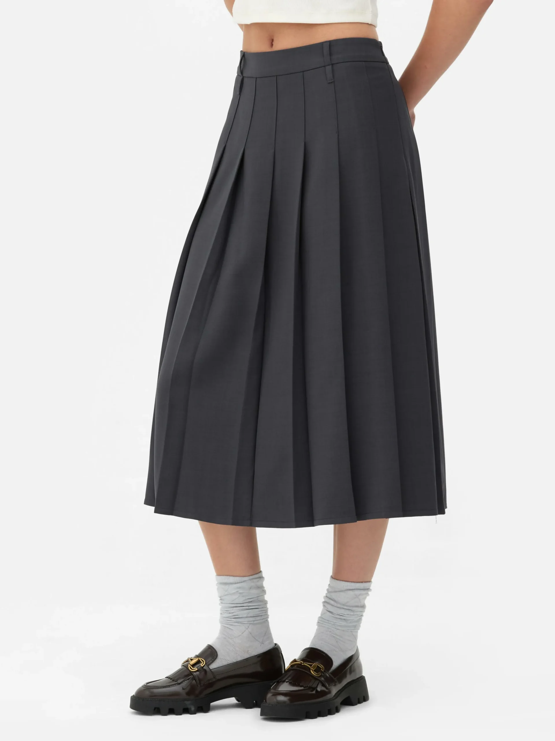 Plissierter „Rita Ora“ Midirock