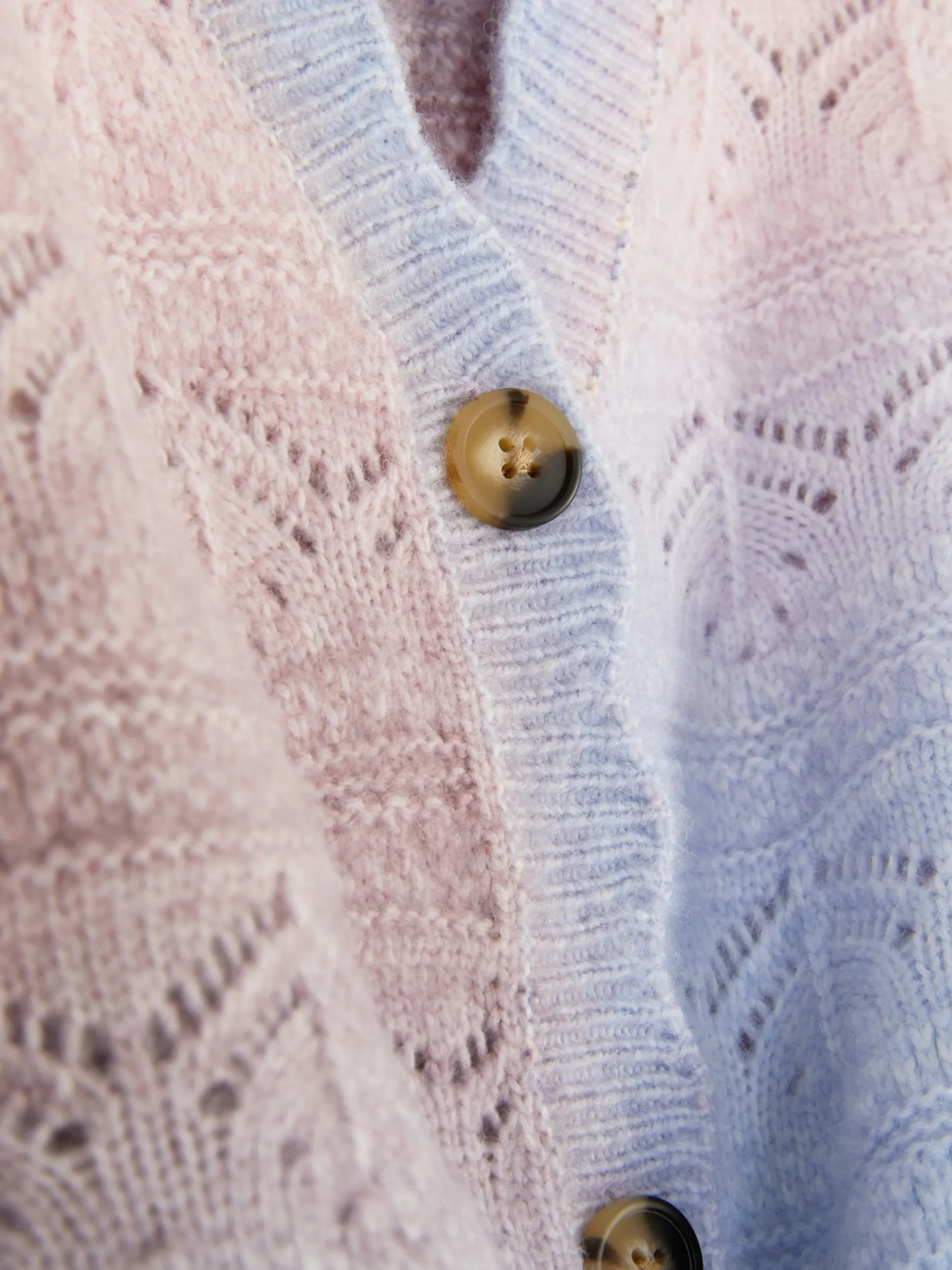 Pointelle-Cardigan Im Ombré-Look