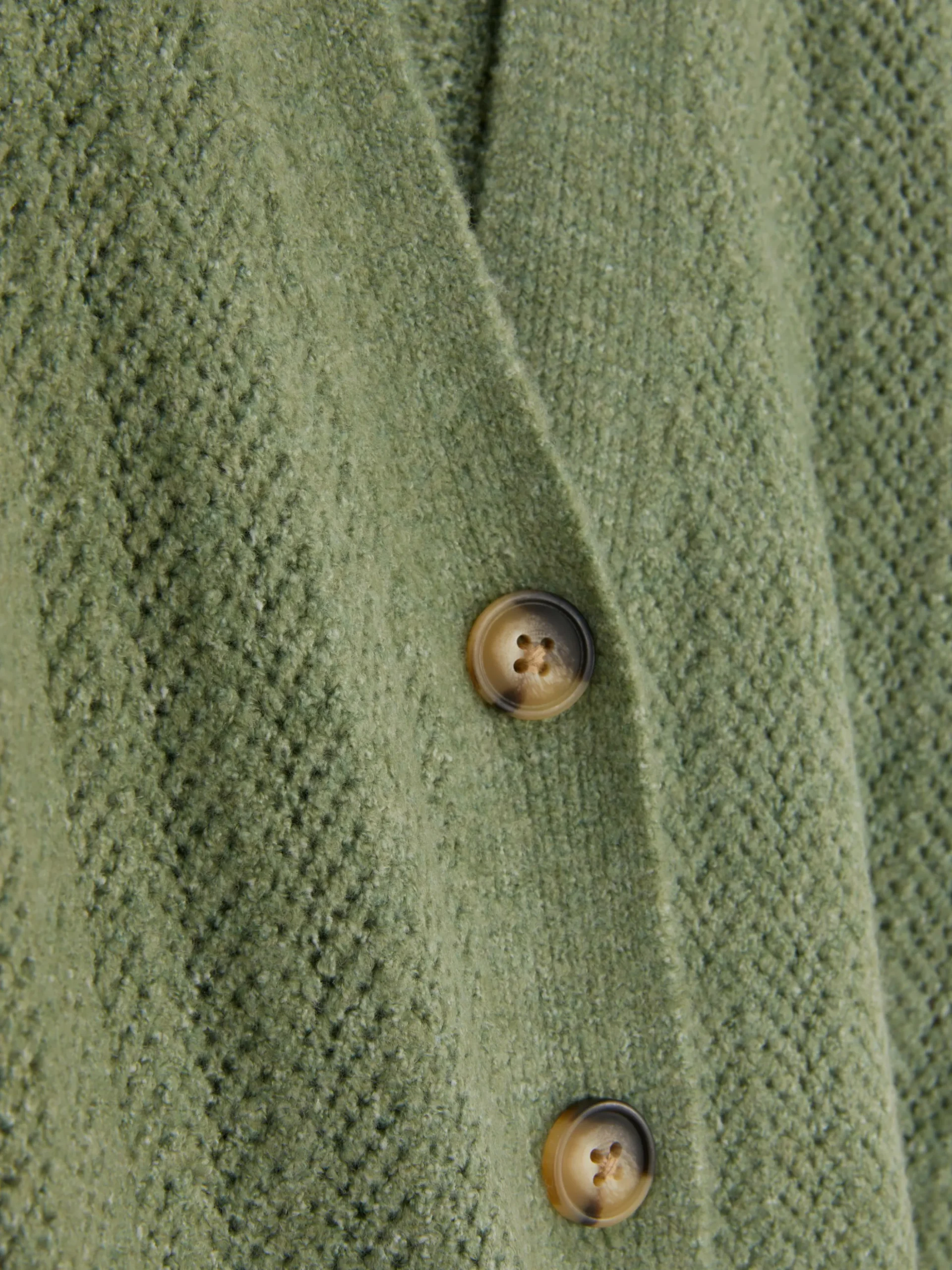 Pointelle-Cardigan Mit V-Ausschnitt