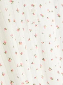Pointelle-Nachthemd Mit Blumenmuster