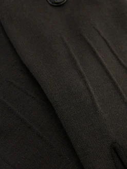 Ponté-Strickhandschuhe Mit Kunstlederbesatz