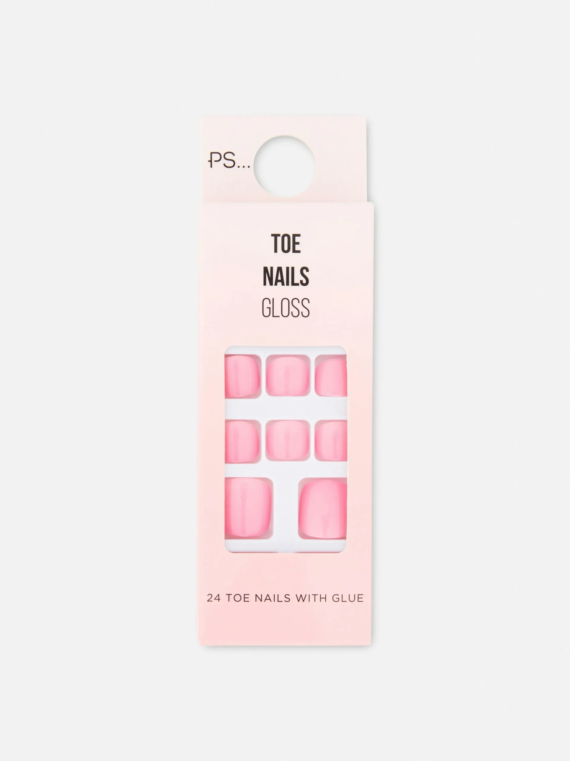 PS… Glänzende Kunstzehennägel