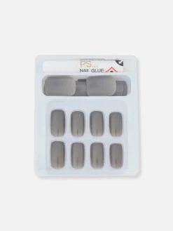 PS… Quadratische, Glänzende Kunstnägel