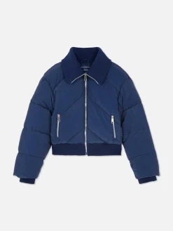 Pufferjacke Mit Kragen