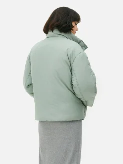 Pufferjacke Mit Trichterkragen