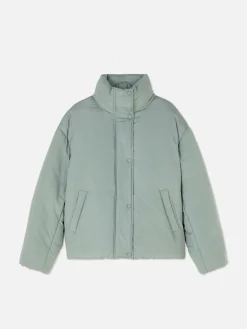 Pufferjacke Mit Trichterkragen