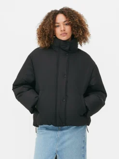 Pufferjacke Mit Trichterkragen