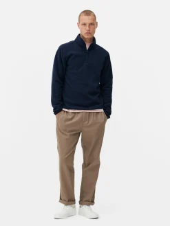 Pullover Aus Fleece Mit Halbem Reißverschluss