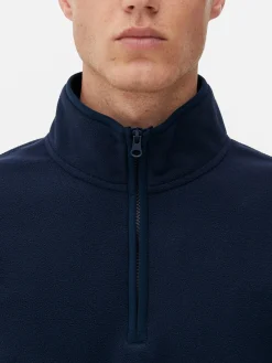 Pullover Aus Fleece Mit Halbem Reißverschluss