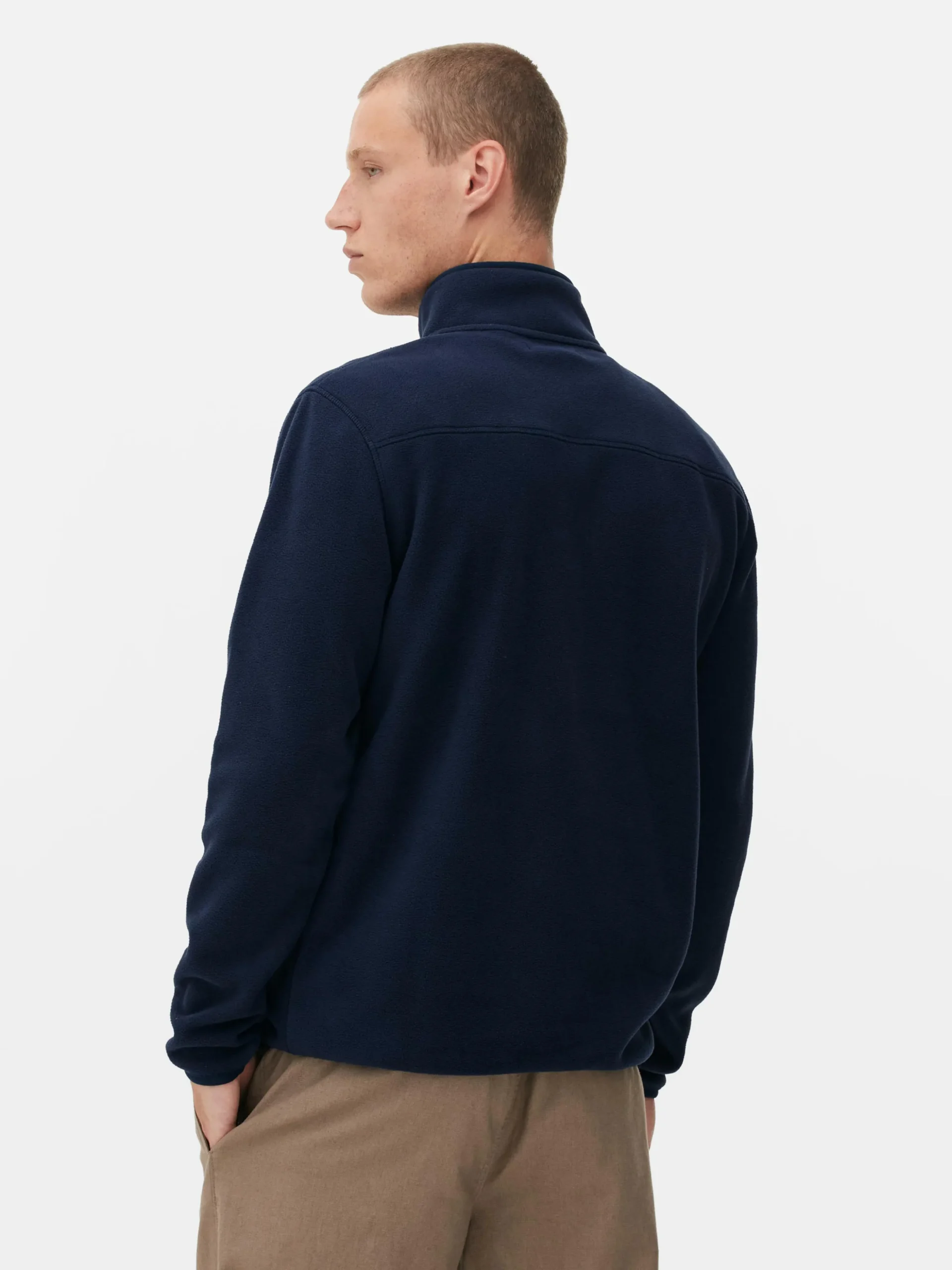 Pullover Aus Fleece Mit Halbem Reißverschluss