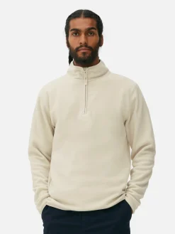 Pullover Aus Fleece Mit Halbem Reißverschluss