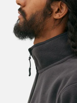 Pullover Aus Fleece Mit Halbem Reißverschluss