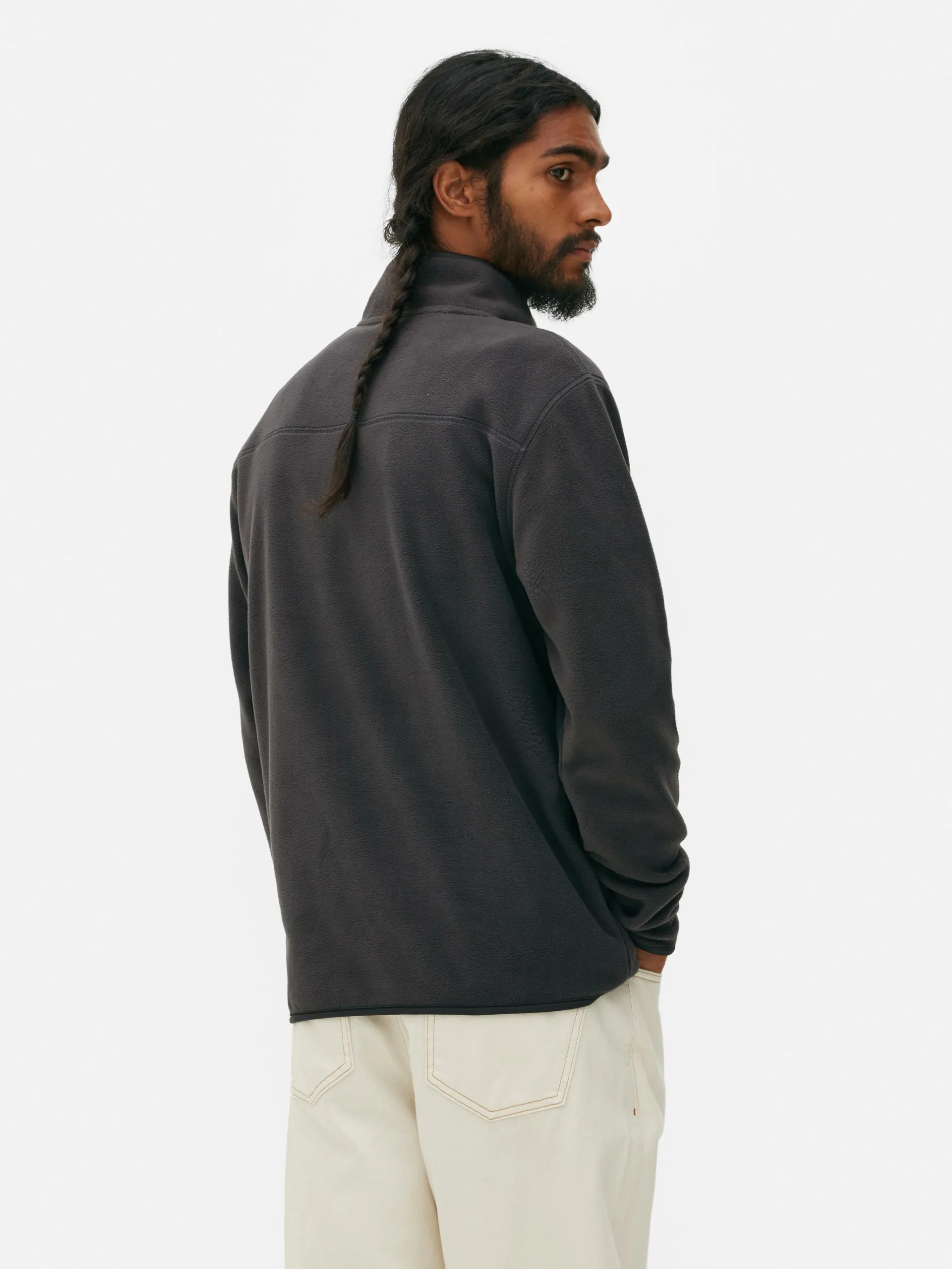 Pullover Aus Fleece Mit Halbem Reißverschluss