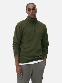 Pullover Aus Fleece Mit Halbem Reißverschluss