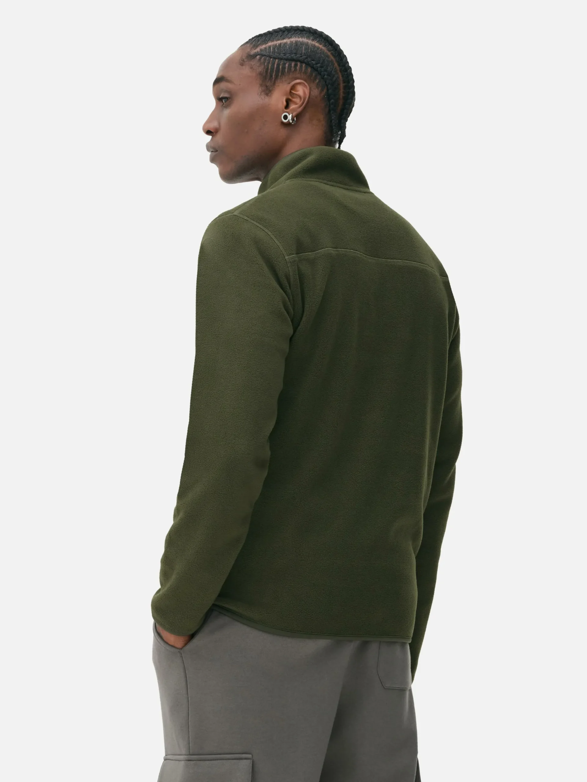 Pullover Aus Fleece Mit Halbem Reißverschluss