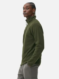 Pullover Aus Fleece Mit Halbem Reißverschluss