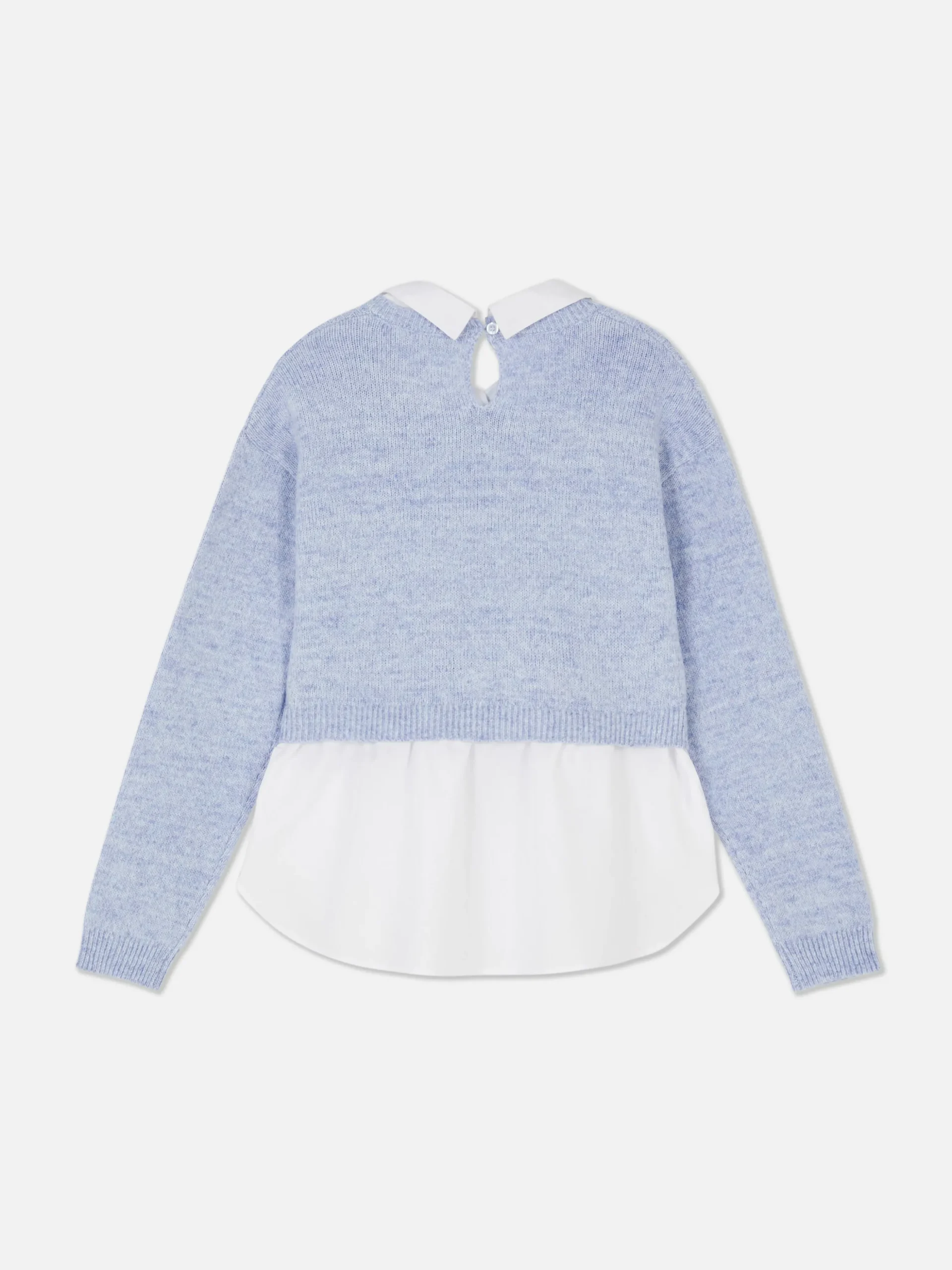 Pullover Mit Hemdlage