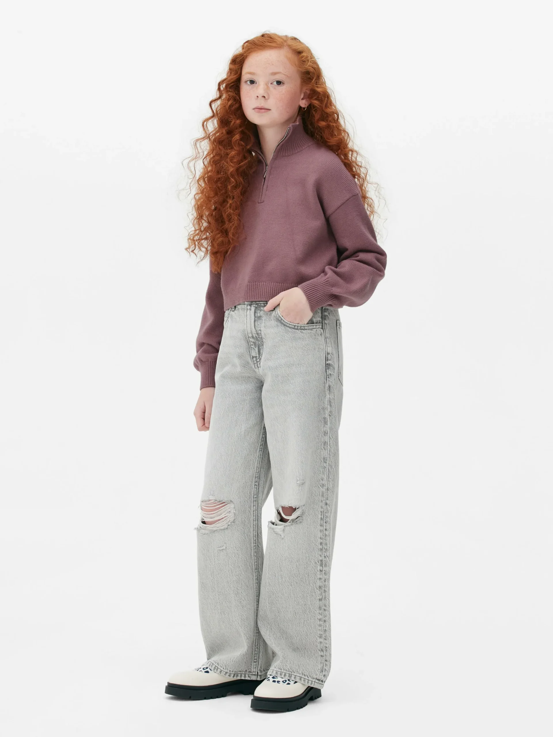 Pullover Mit Trichterkragen