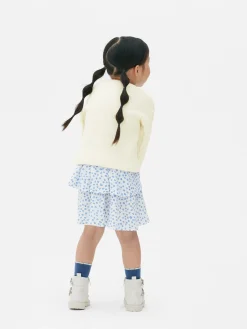 Pullover Mit Zopfmuster Und Blumenstickerei