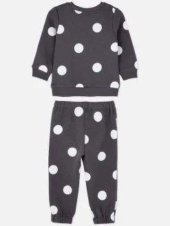 Pullover Und Jogginghose Mit Pünktchenmuster