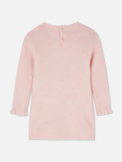 Pulloverkleid Und Strumpfhose Aus Strick Mit Häschen