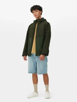 Regenmantel In Blockfarben Mit Mehreren Taschen