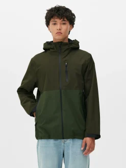 Regenmantel In Blockfarben Mit Mehreren Taschen