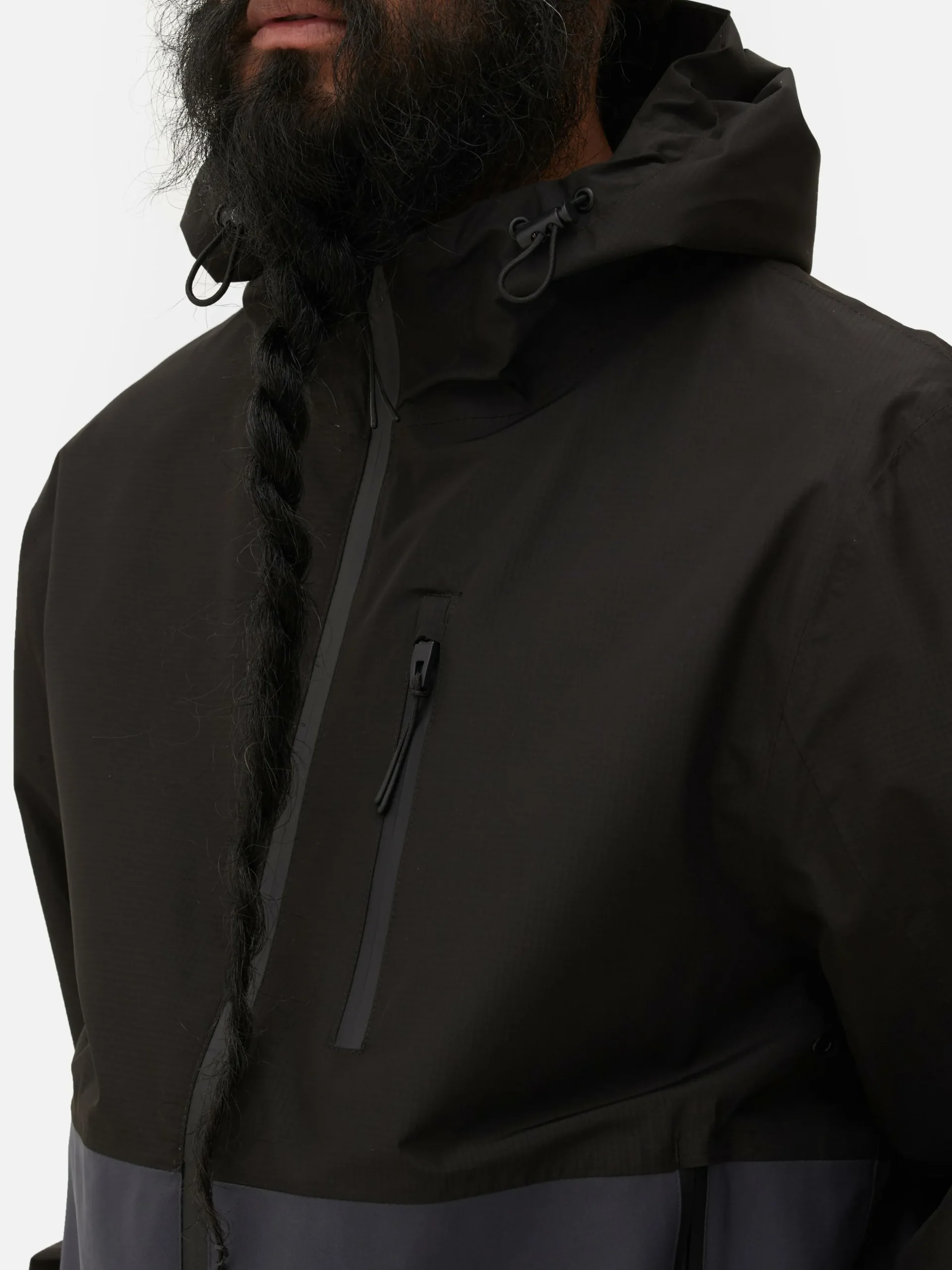 Regenmantel In Blockfarben Mit Mehreren Taschen