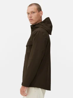 Regenmantel Mit Kapuze Und Durchgehendem Reißverschluss