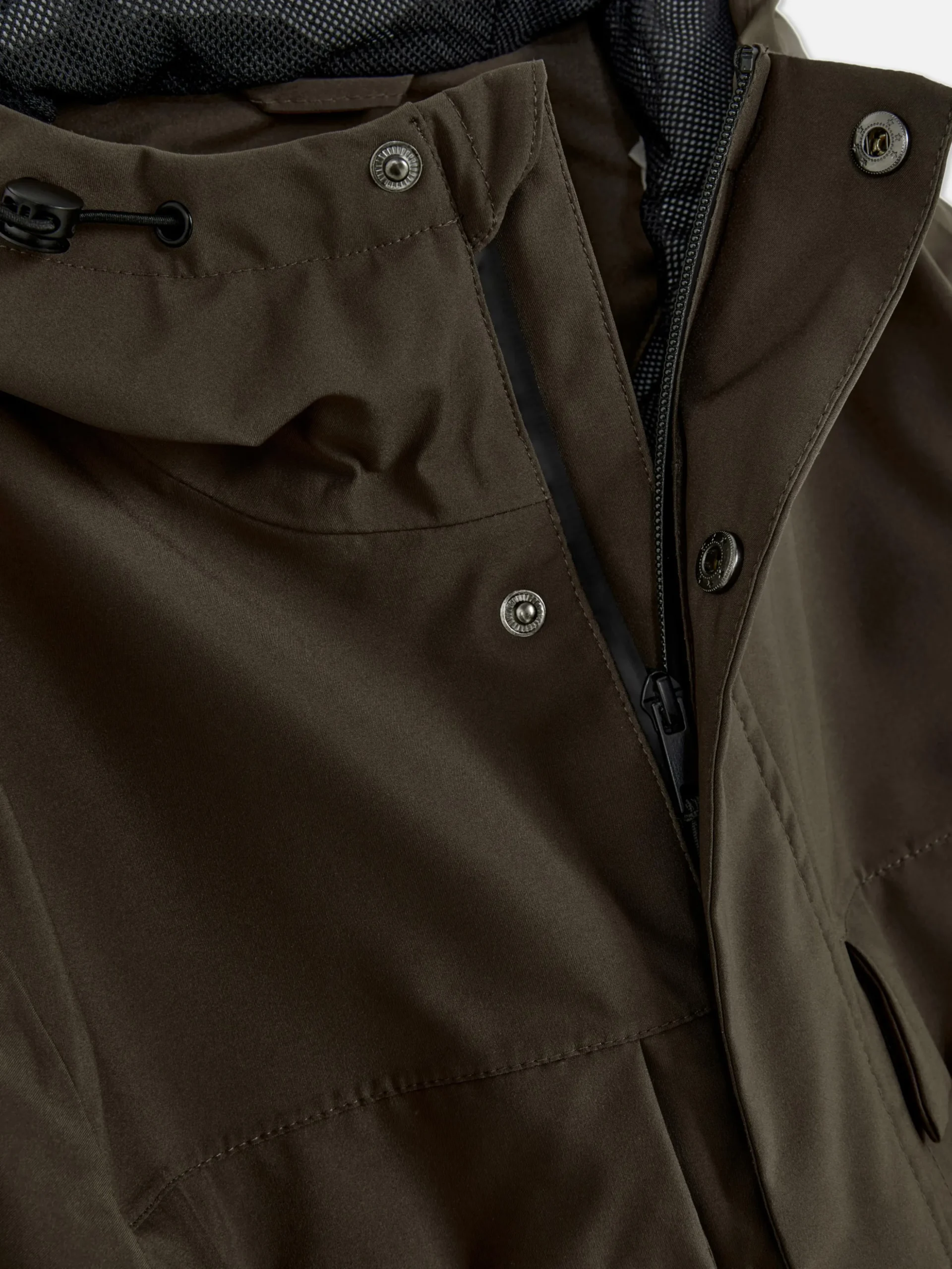 Regenmantel Mit Kapuze Und Durchgehendem Reißverschluss