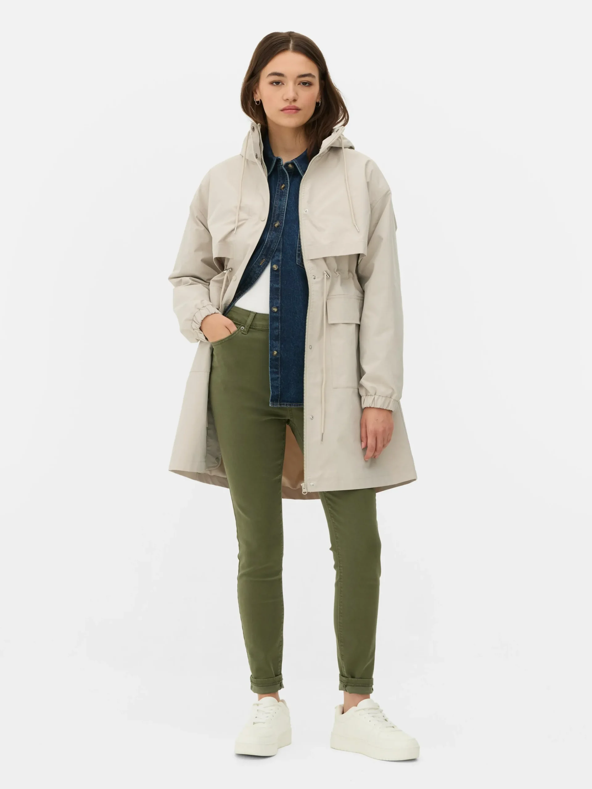 Regenparka Mit Kordelzug