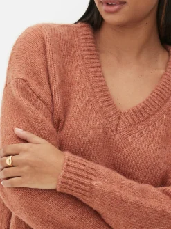 Regular-Fit-Pullover Mit V-Ausschnitt