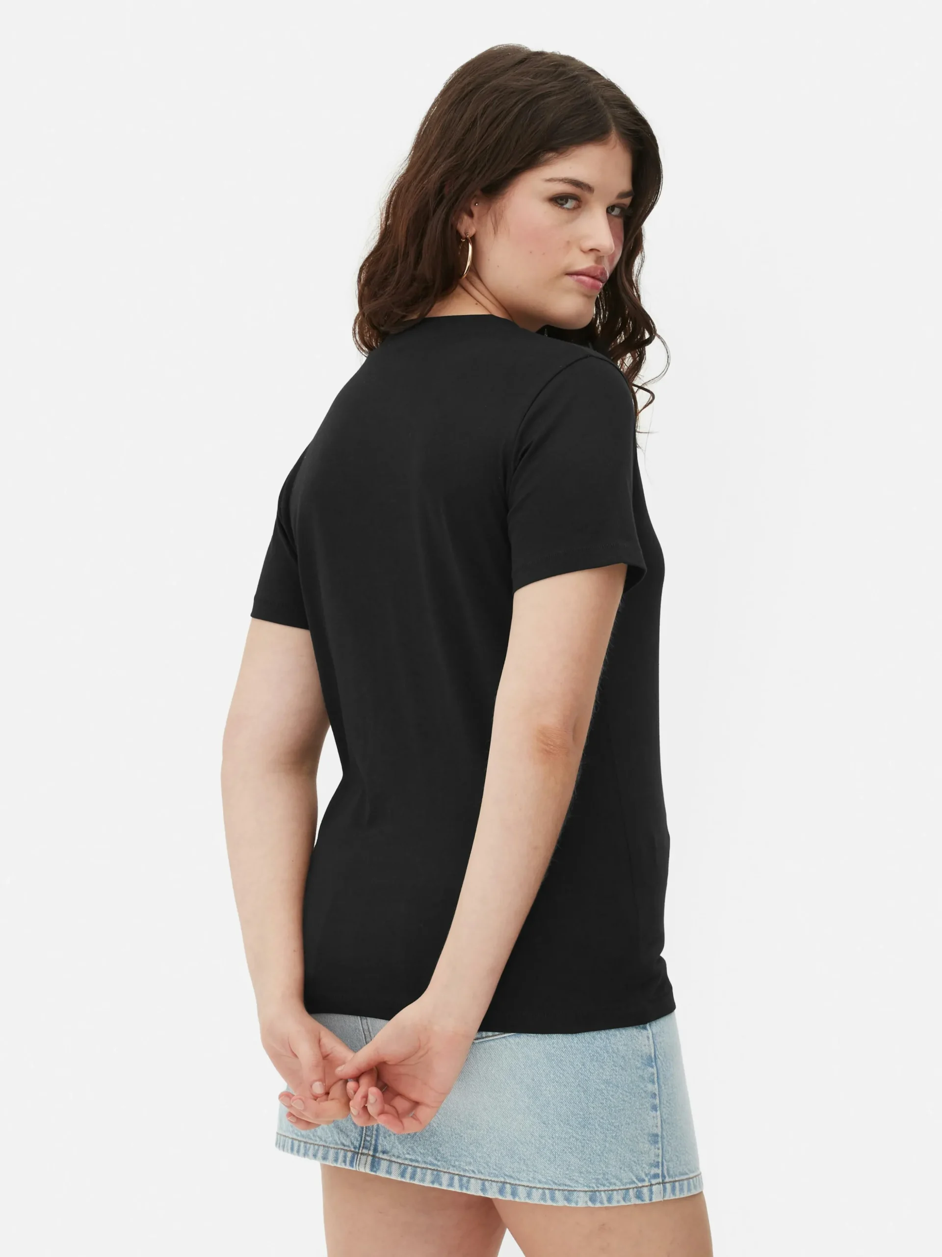 Regular-Fit-T-Shirt Mit Rundhalsausschnitt
