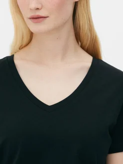 Regular-Fit-T-Shirt Mit V-Ausschnitt