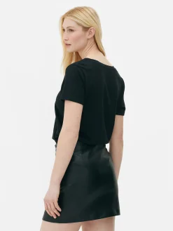 Regular-Fit-T-Shirt Mit V-Ausschnitt