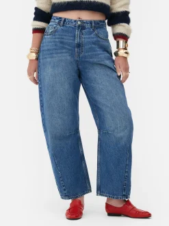 „Rita Ora“ Barrel-Jeans In Acid-Wash-Optik