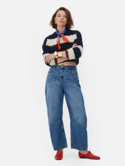 „Rita Ora“ Barrel-Jeans In Acid-Wash-Optik