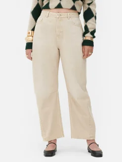 „Rita Ora“ Barrel-Jeans In Acid-Wash-Optik