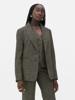 „Rita Ora“ Blazer Mit Fischgrätmuster