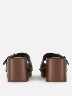 „Rita Ora“ Clogs Mit Blockabsatz