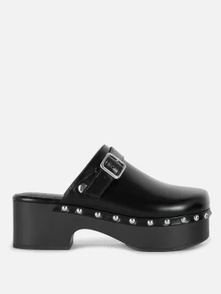 „Rita Ora“ Clogs Mit Blockabsatz Und Nieten